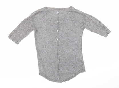 Back view of Next women’s grey knit jumper, size UK 6