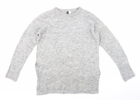 H&M Womens Grey  Knit Pullover Jumper Size S