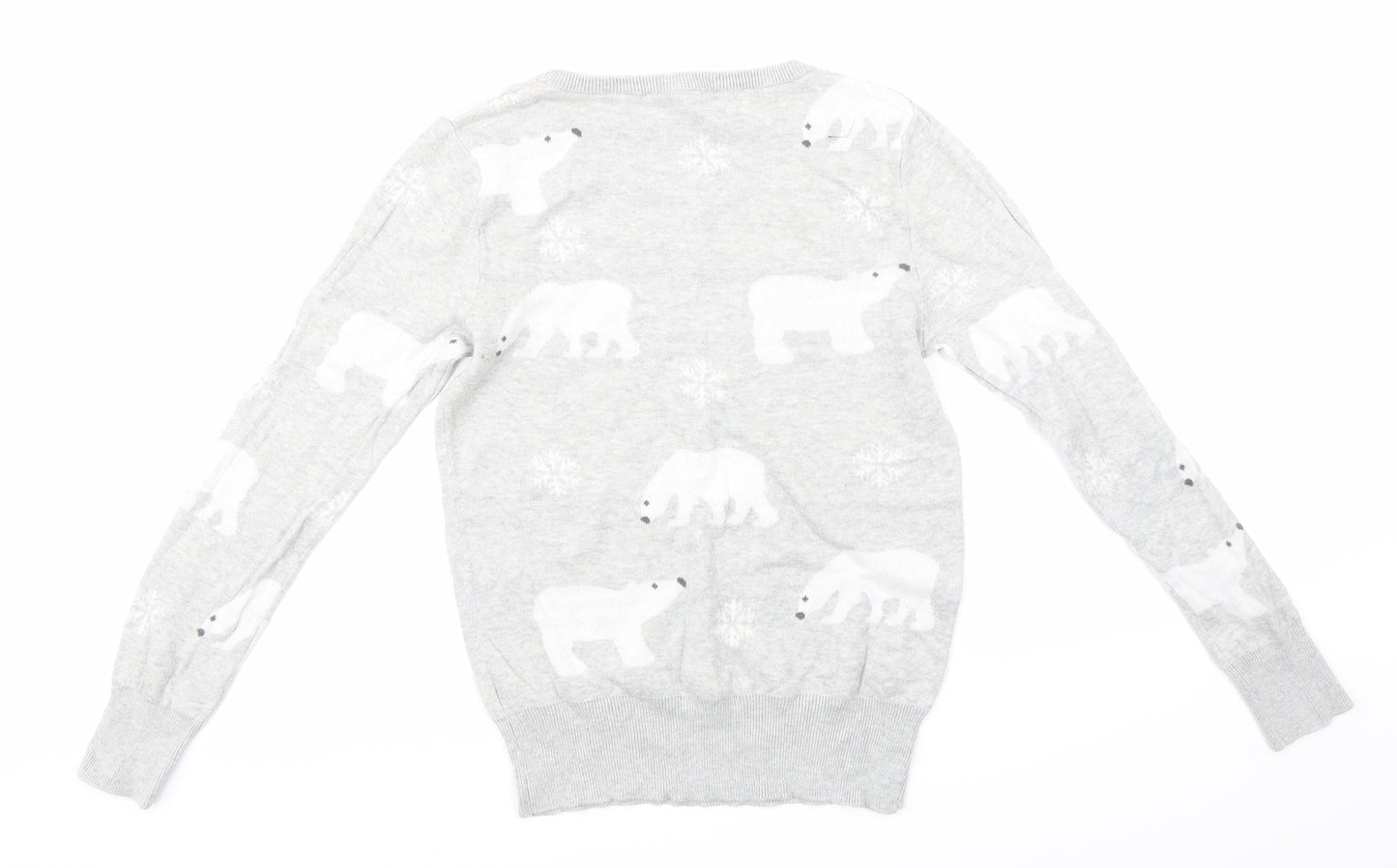 Peacocks Womens Grey  Knit Pullover Jumper Size 10