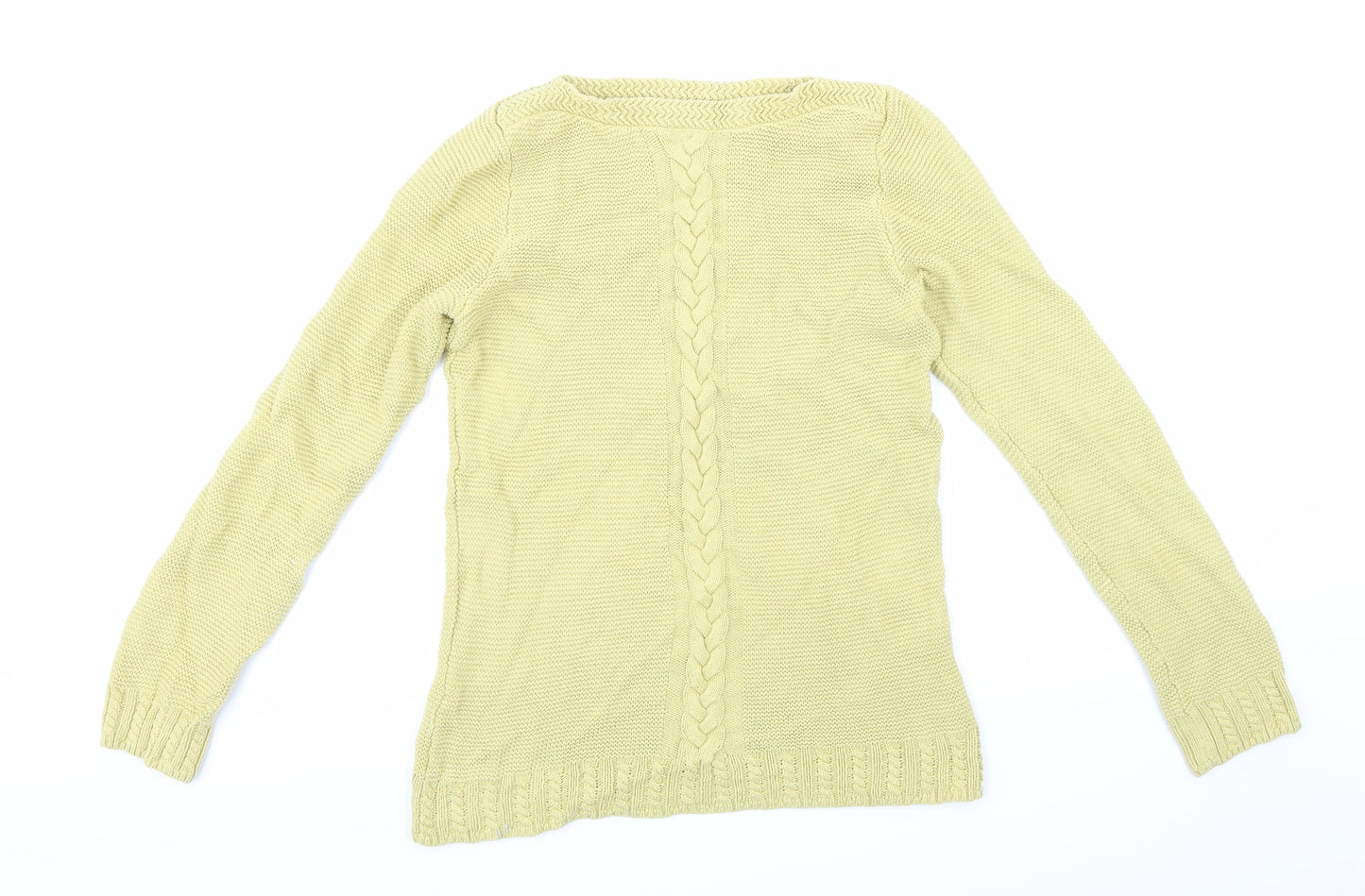 Preworn Womens Yellow  Knit Pullover Jumper Size 8