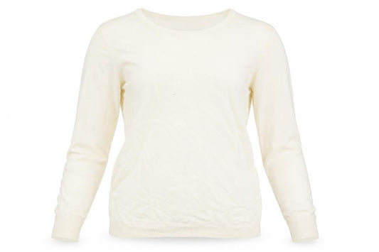 Front view of Primark women’s beige knit jumper, size S