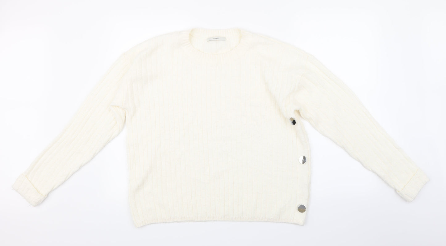 George Womens Beige  Knit Pullover Jumper Size L