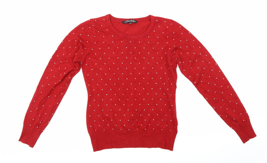 Elizabeth Scott Womens Red   Pullover Jumper Size S