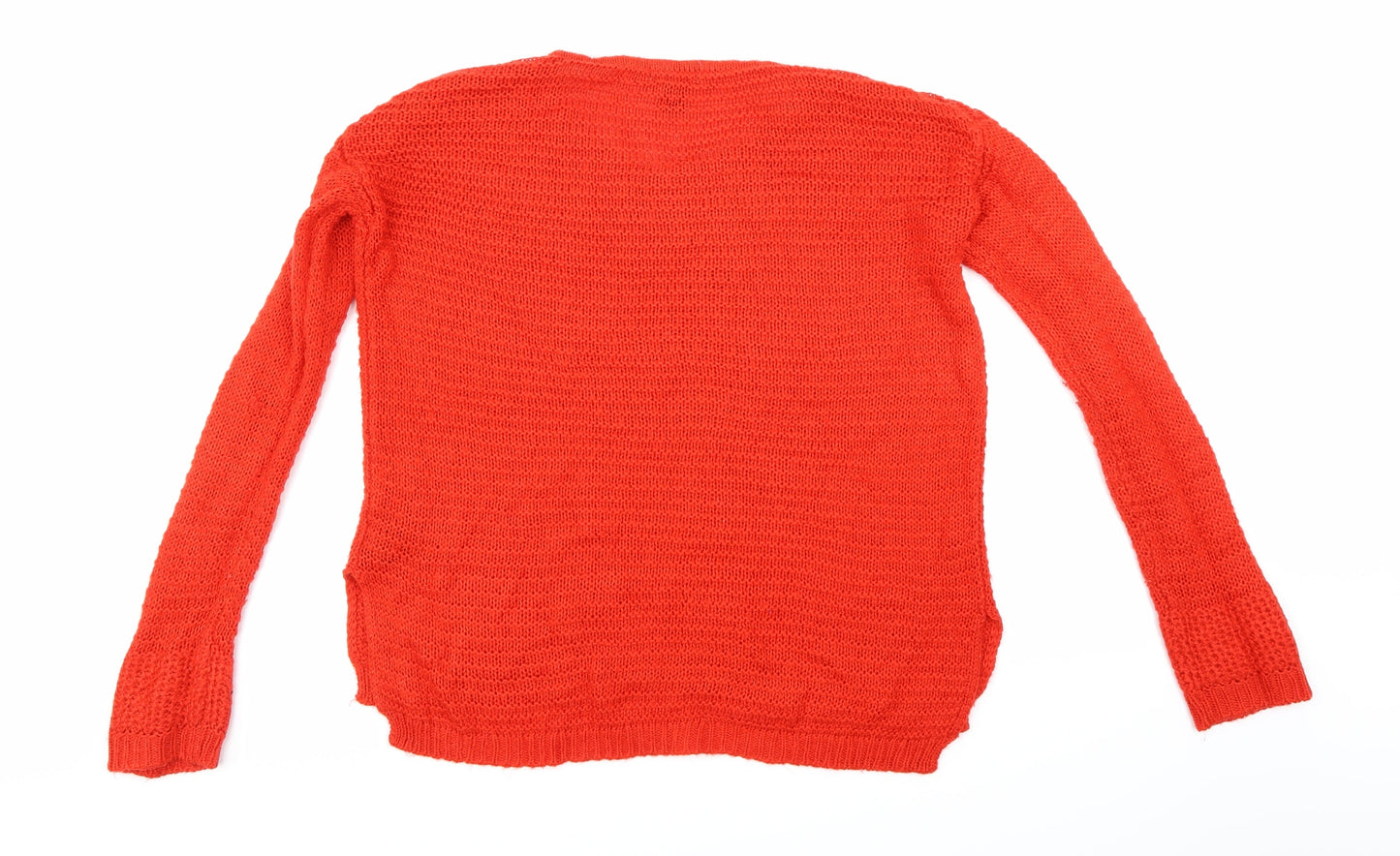 H&M Womens Red  Knit Pullover Jumper Size XS