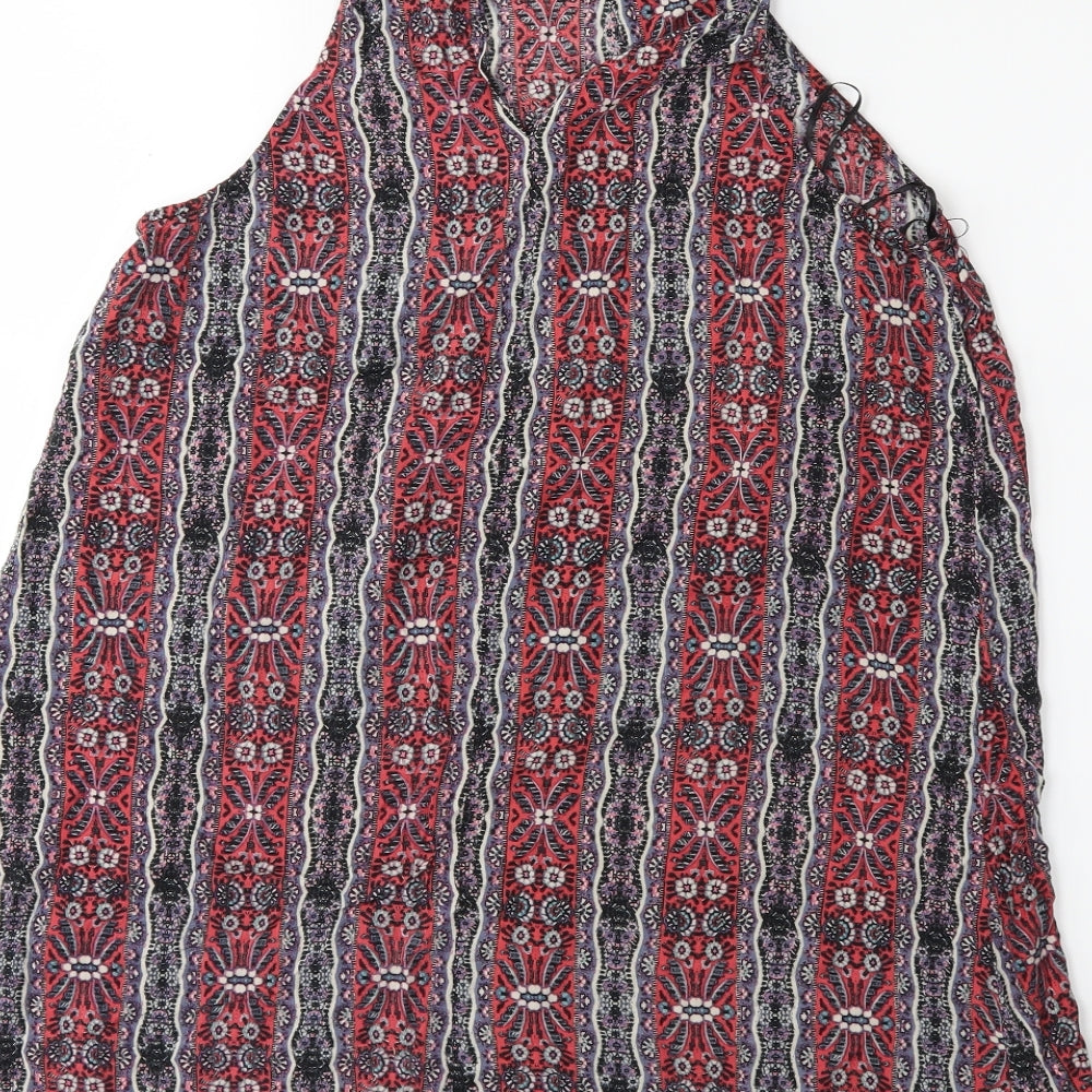 Stella Womens Red Striped  Basic Blouse Size 12