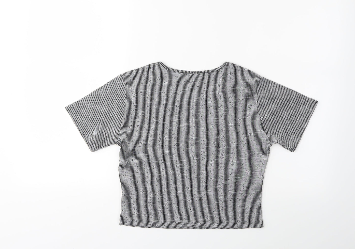 Sparkle & Fade Womens Grey   Basic T-Shirt Size M