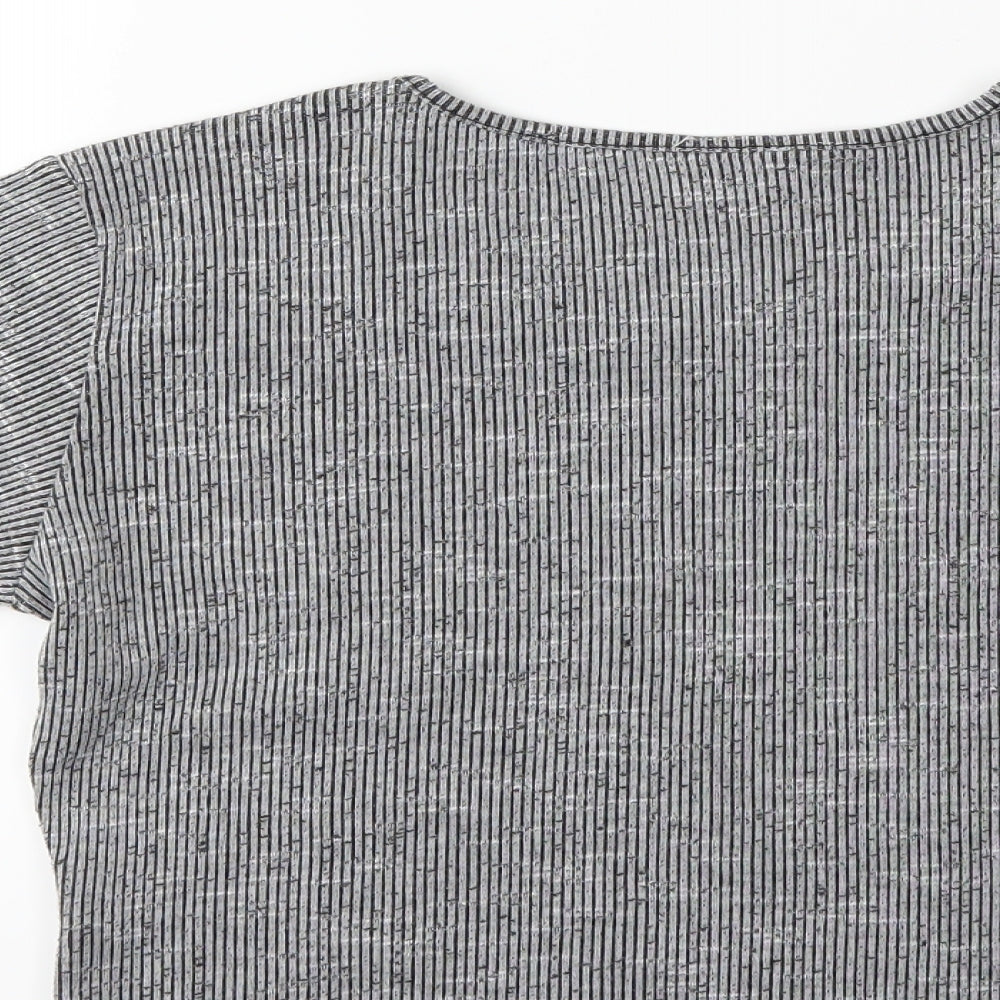Sparkle & Fade Womens Grey   Basic T-Shirt Size M