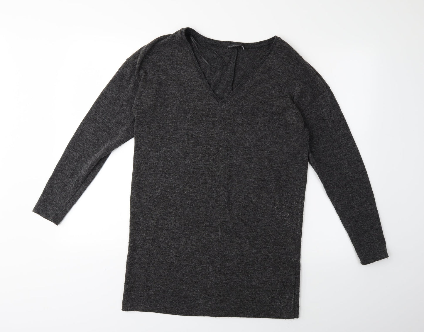 Zara Womens Grey  Knit Pullover Jumper Size S