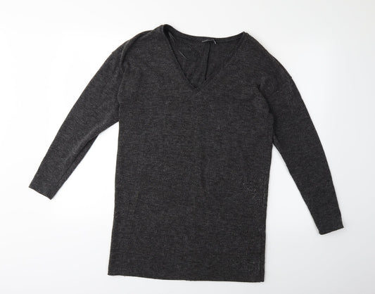 Zara Womens Grey  Knit Pullover Jumper Size S
