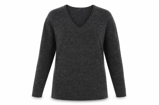 Front view of Zara women’s grey knit jumper, size S