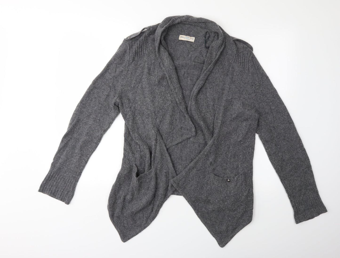 Marks and Spencer Womens Grey  Knit Cardigan Jumper Size 16