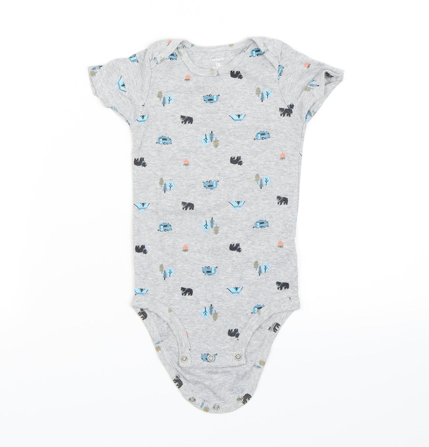 Carter's Boys Grey   Babygrow One-Piece Size 18 Months