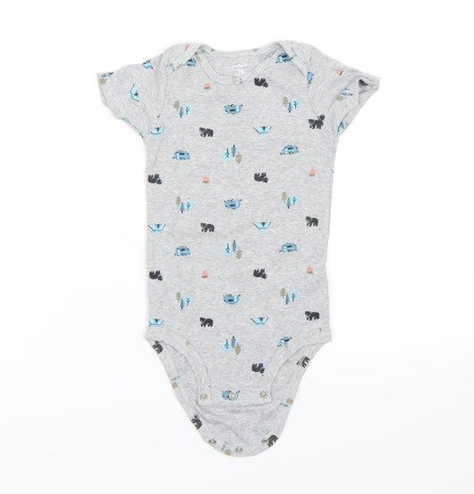 Carter's Boys Grey   Babygrow One-Piece Size 18 Months