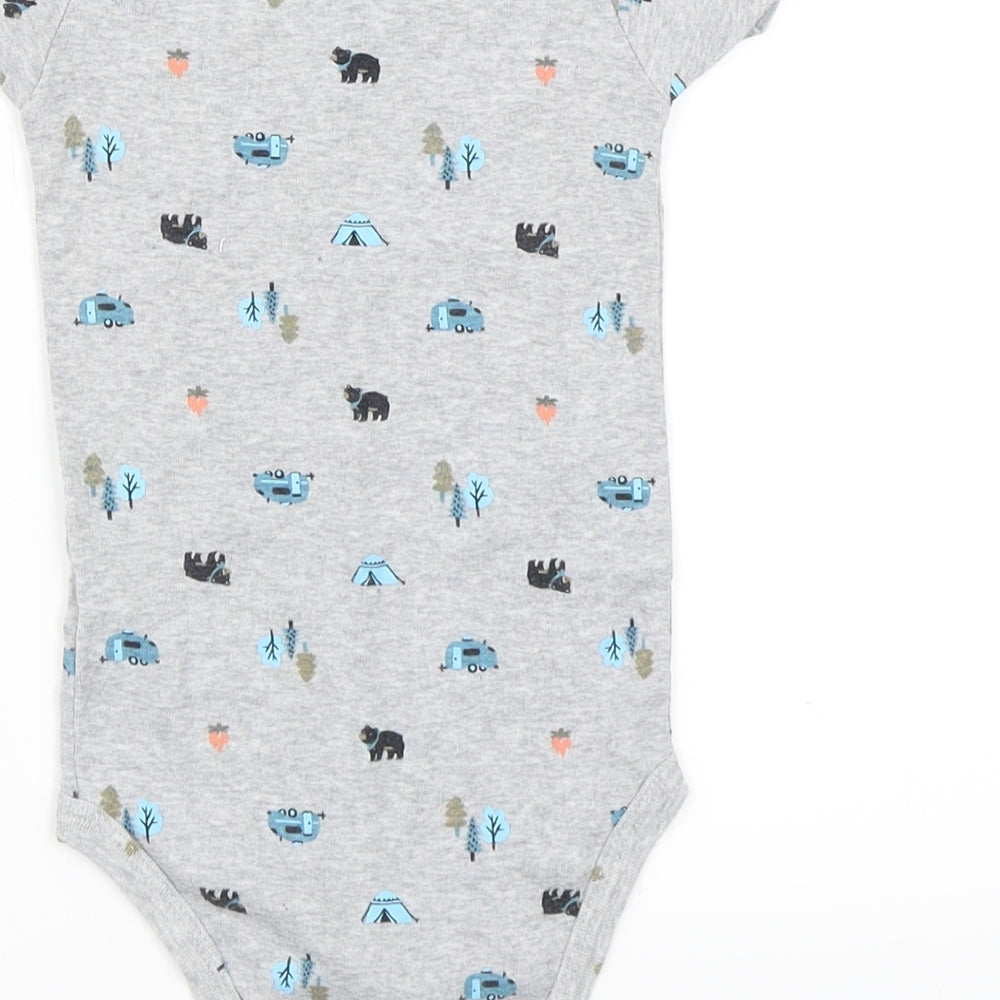 Carter's Boys Grey   Babygrow One-Piece Size 18 Months