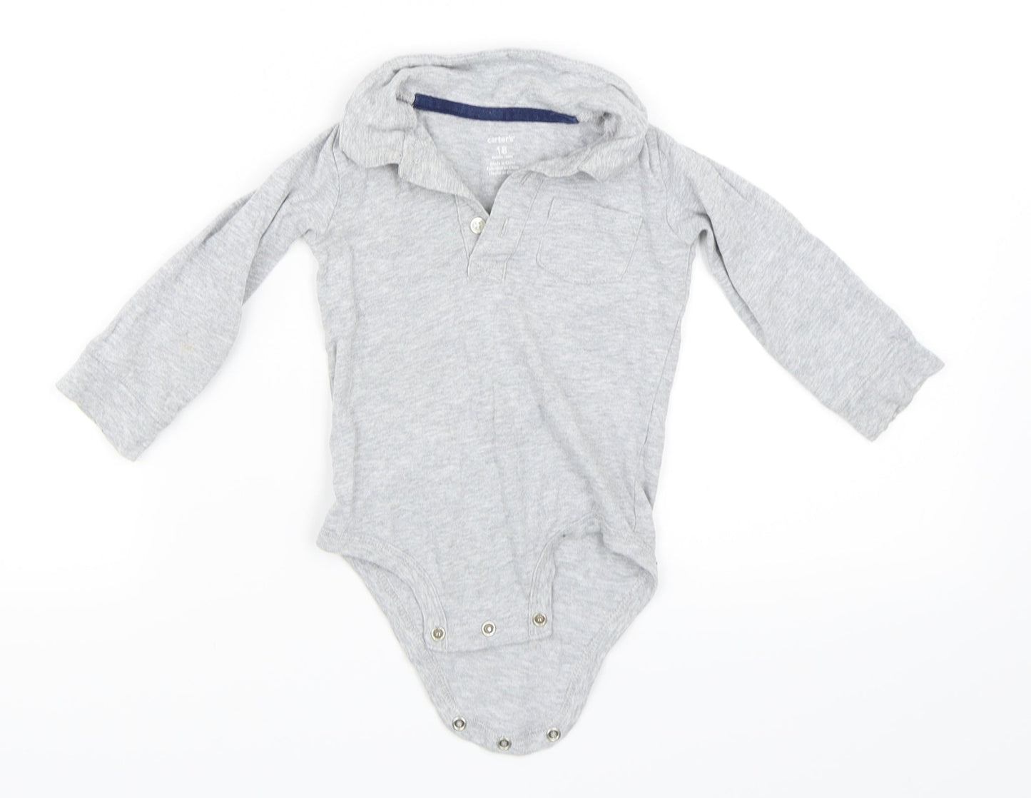 Carter's Boys Grey   Babygrow One-Piece Size 18 Months
