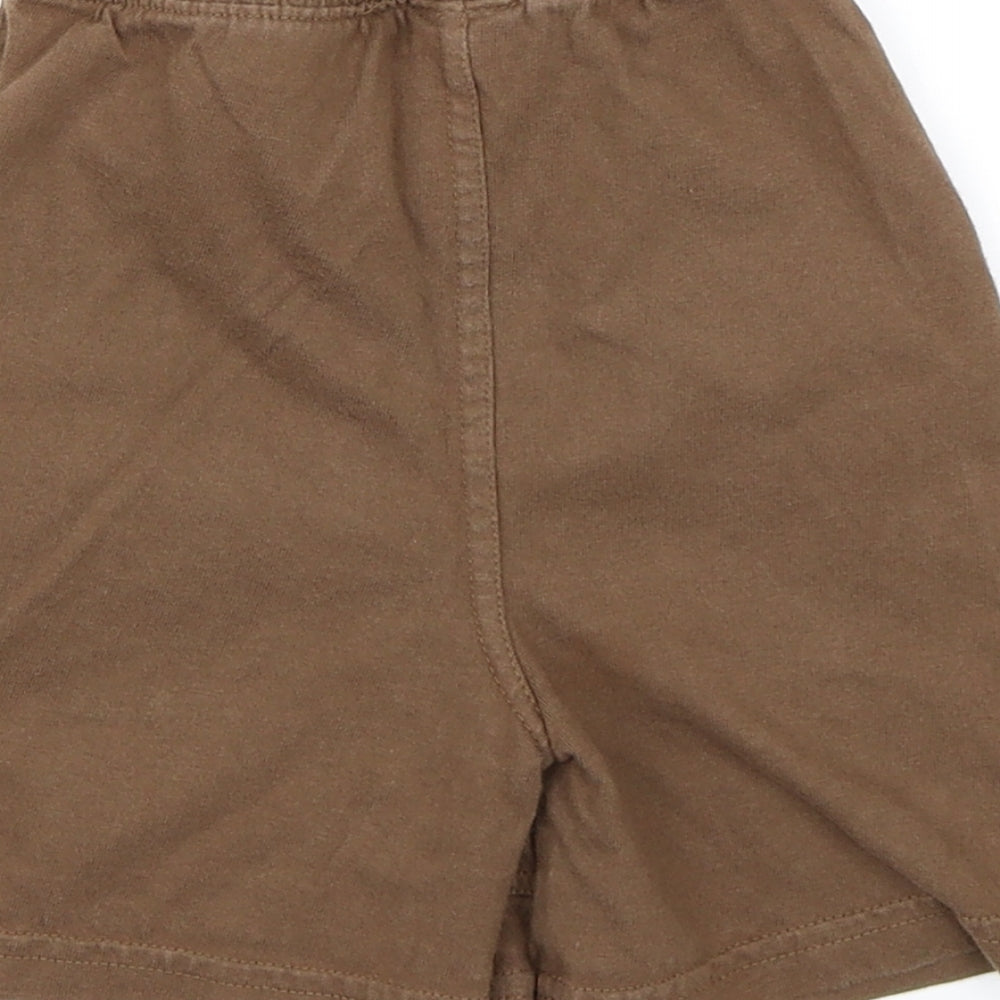 Mini Mode Boys Brown   Sweat Shorts Size 4-5 Years
