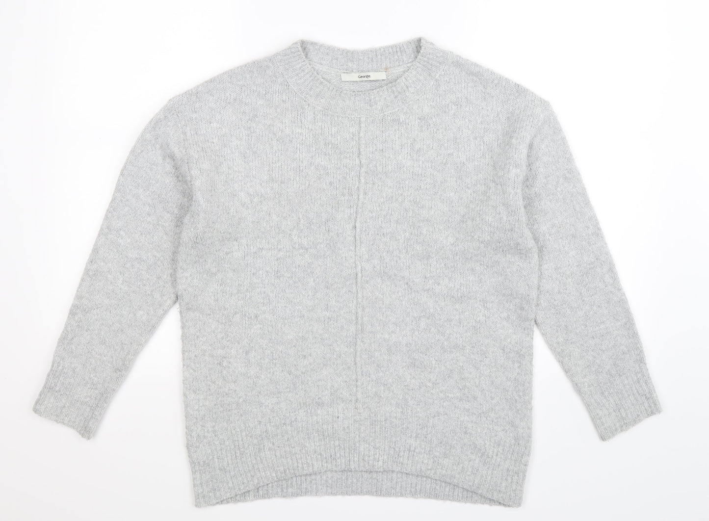 George Womens Grey  Knit Pullover Jumper Size S
