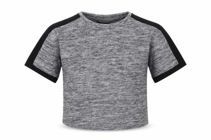 Front view of George girls’ grey basic t-shirt, size 10, years