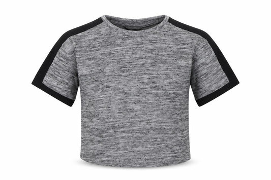 Front view of George girls’ grey basic t-shirt, size 10, years