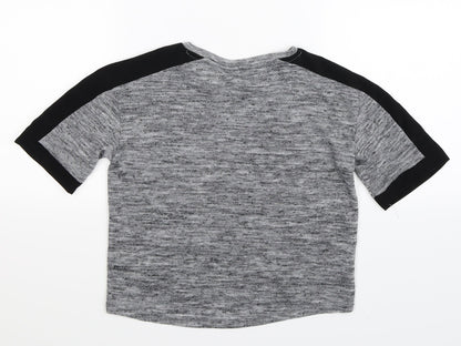 Back view of George girls’ grey basic t-shirt, size 10, years