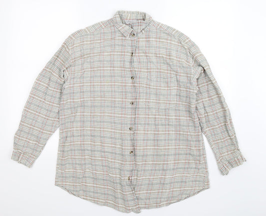 Sasperilla Womens Multicoloured Check  Basic Button-Up Size M