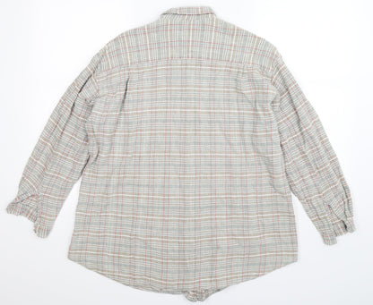 Back view of Sasperilla women’s multicoloured check basic button-up, size M