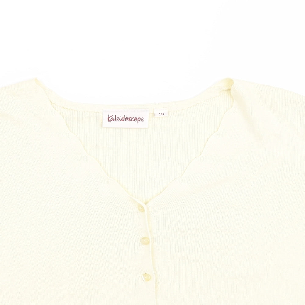 Kaleidoscope Womens Beige   Cardigan Jumper Size 18