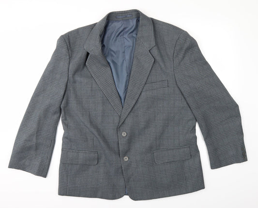 Classic Mens Green Check  Jacket Suit Jacket Size 42