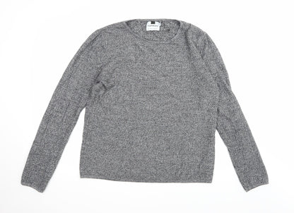 Additional front view of Topman men’s grey knit jumper, size L