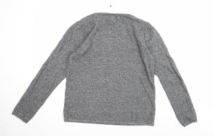 Back view of Topman men’s grey knit jumper, size L