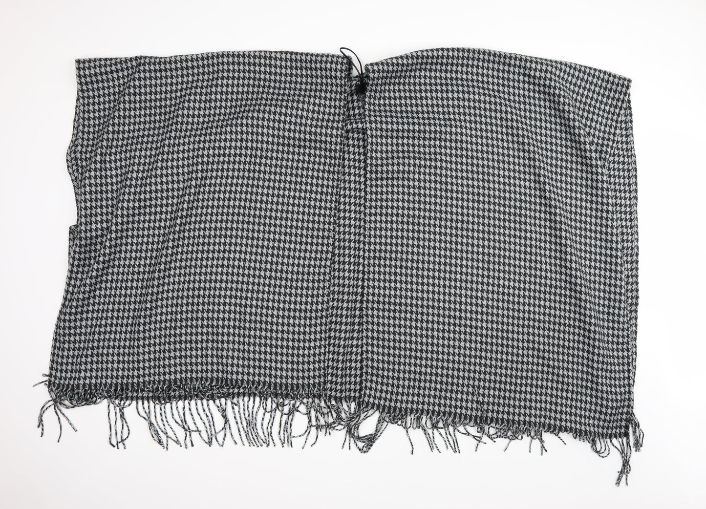 Garfield & Marks Womens Grey Houndstooth Knit  Shawl/Wrap