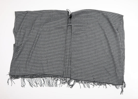 Garfield & Marks Womens Grey Houndstooth Knit  Shawl/Wrap