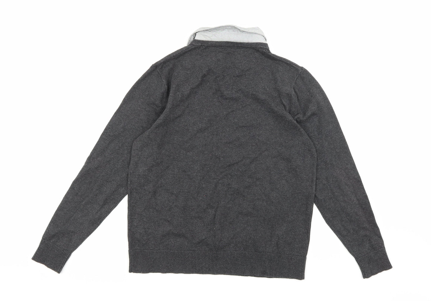 Jack Reid Mens Grey  Knit Pullover Jumper Size S