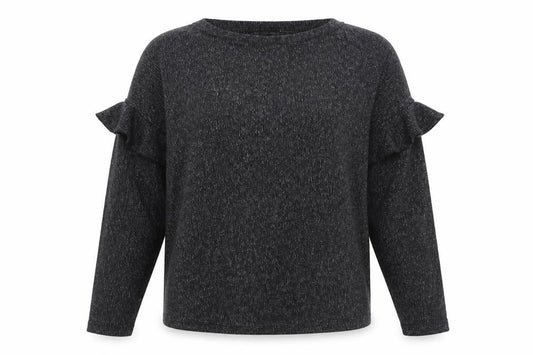 Front view of F&F women’s grey knit jumper, size UK 8