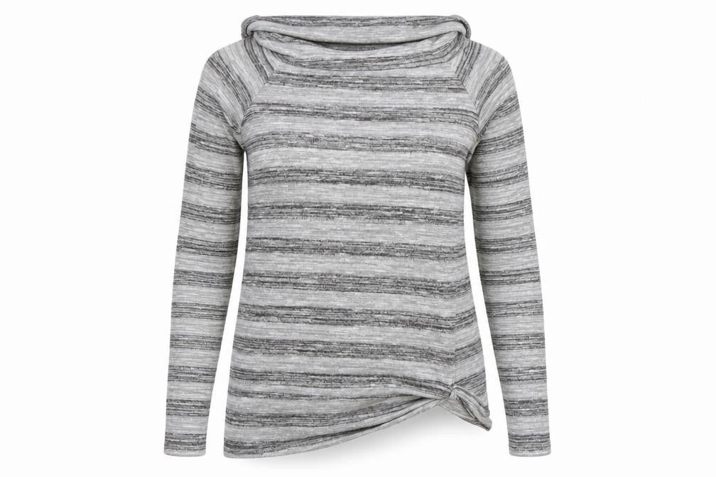 Papaya Womens Grey Striped  Pullover Jumper Size 10