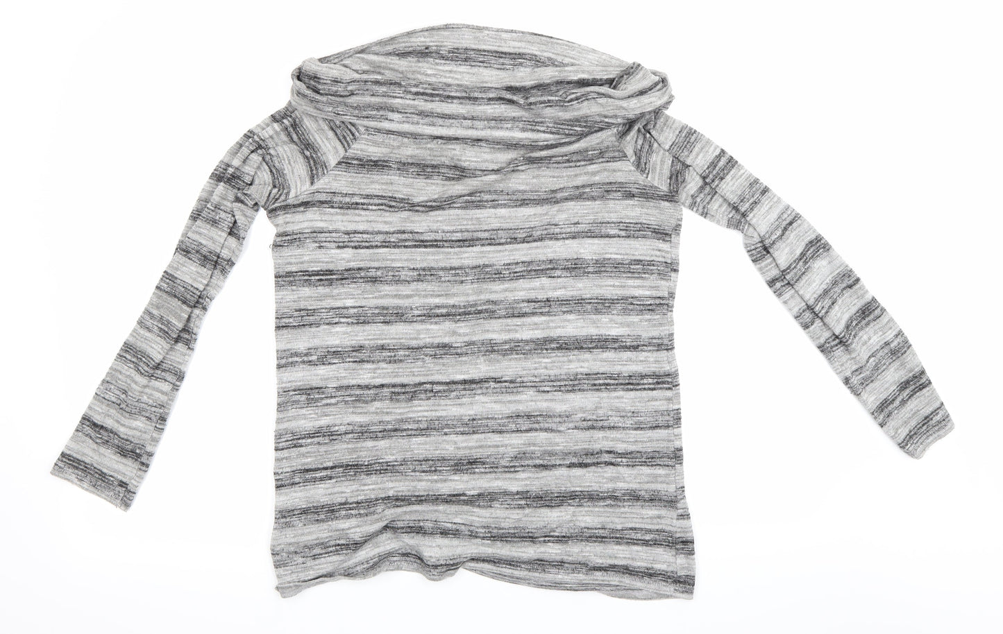 Papaya Womens Grey Striped  Pullover Jumper Size 10