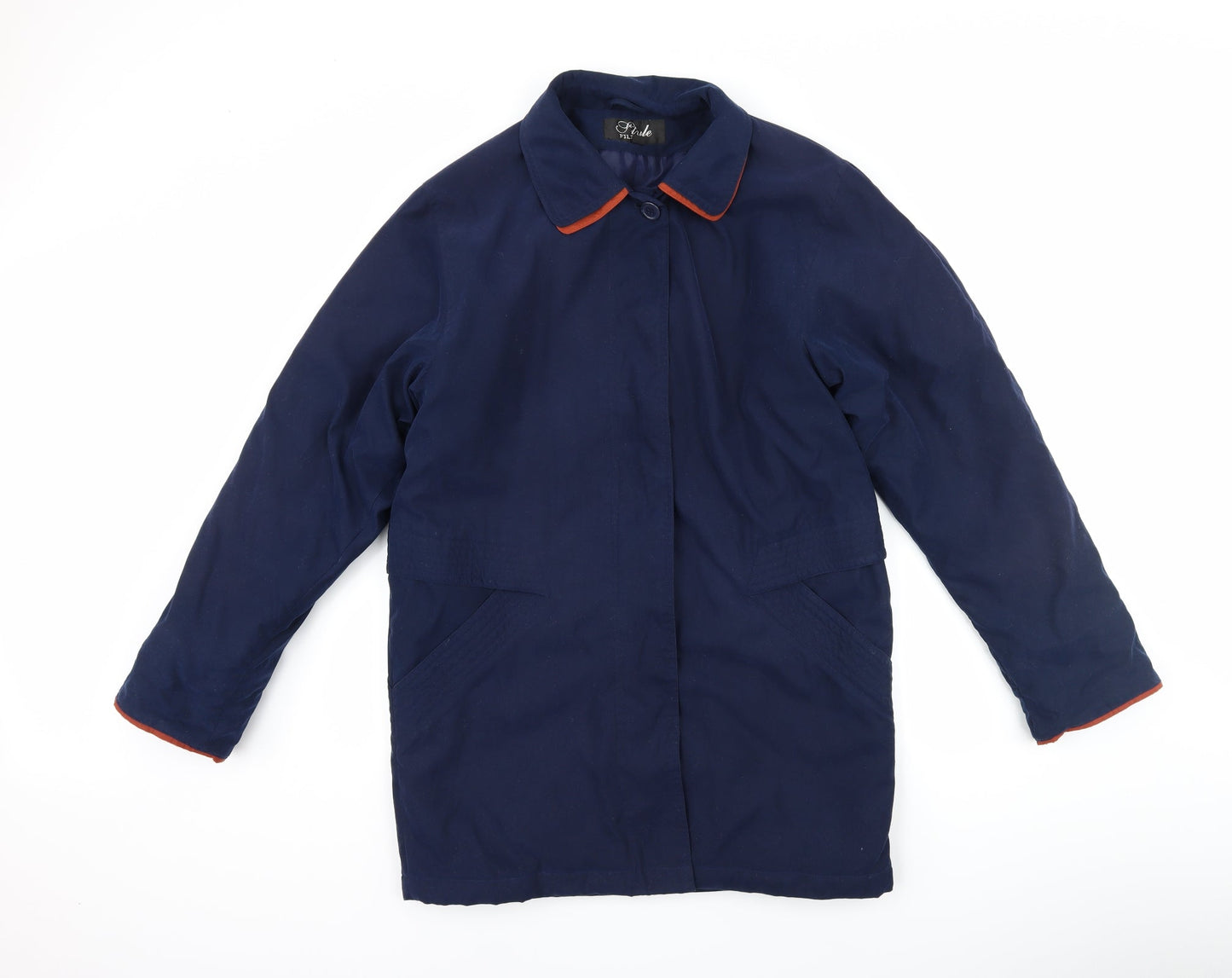 style file Womens Blue   Overcoat Coat Size 10