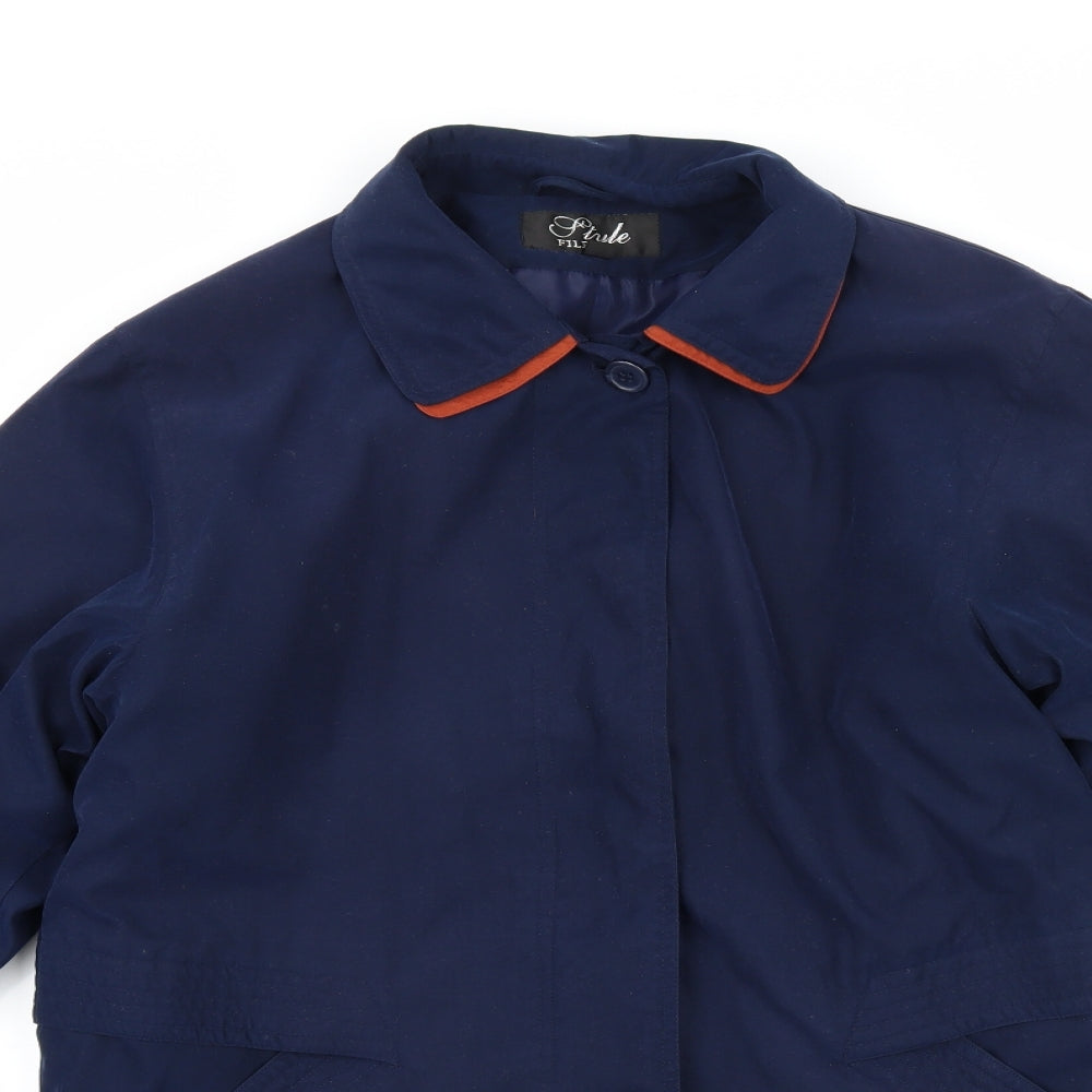 style file Womens Blue   Overcoat Coat Size 10