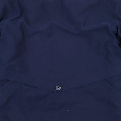 Brand and care label for style file women’s blue overcoat coat, size UK 10