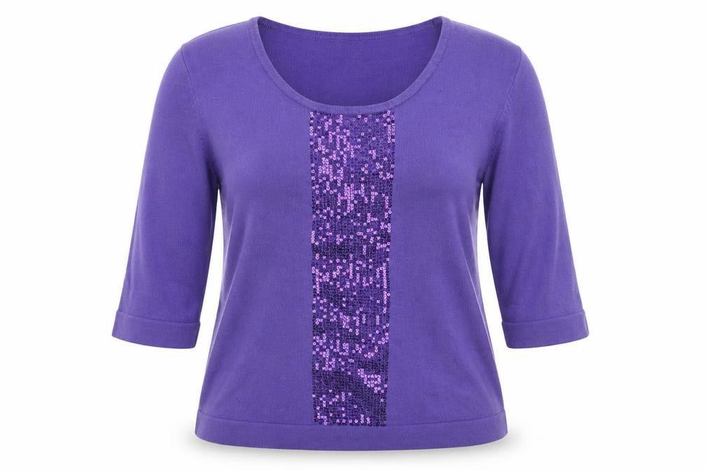 Bonmarché Womens Purple Pullover Jumper Size L