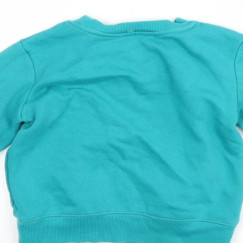 George Boys Blue   Pullover Sweatshirt Size 3-4 Years  - slogan