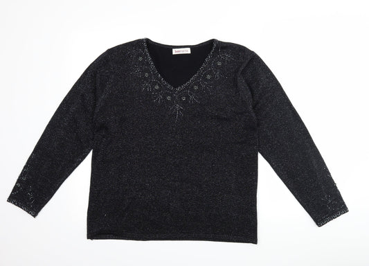 Bonmarché Womens Black   Pullover Jumper Size M
