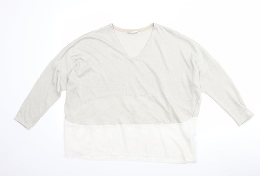 Zara Womens Grey   Pullover Jumper Size L