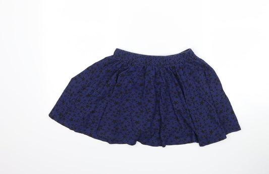 Zara Womens Blue   Skater Skirt Size S  - Star Print