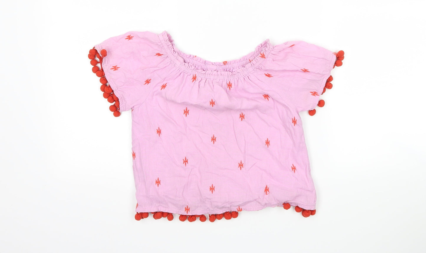 NEXT Girls Purple Polka Dot  Basic T-Shirt Size 4 Years