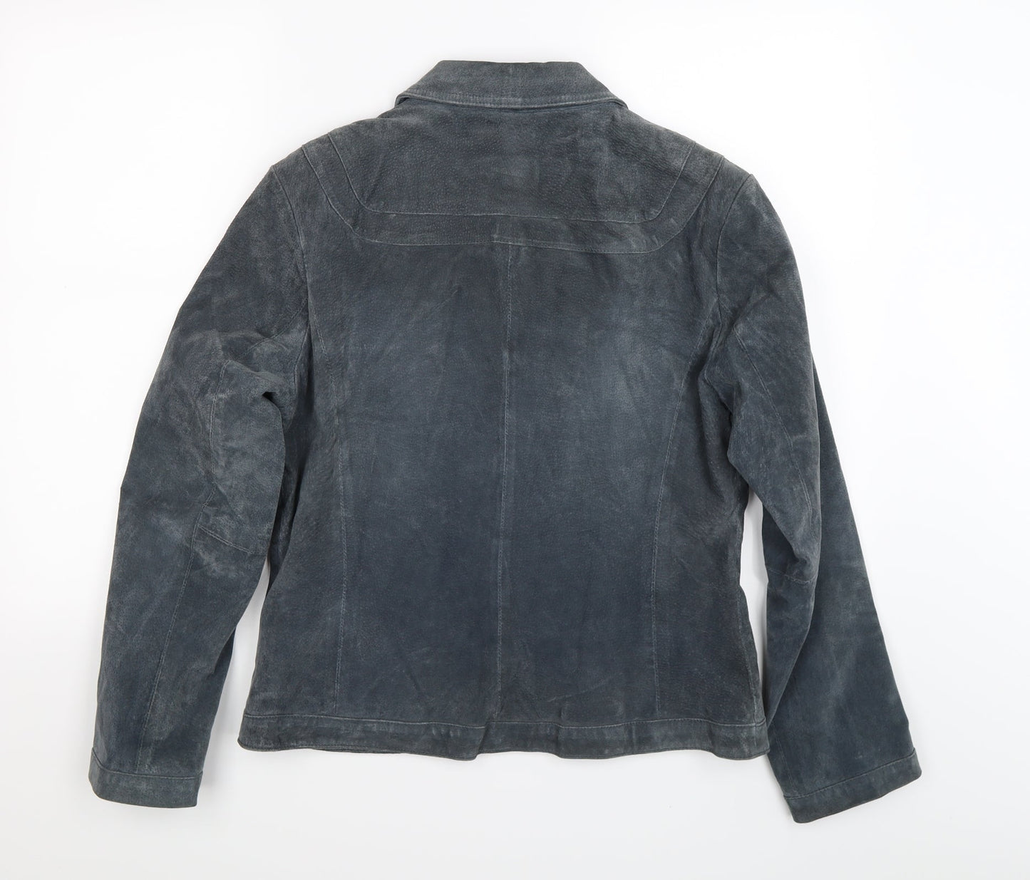 Wallace Sacks Womens Grey  Velour Jacket  Size 14  - GENUINE SUEDE