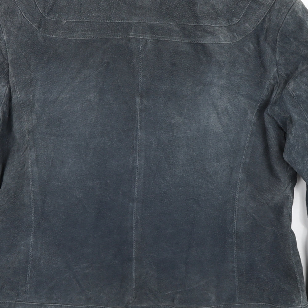 Wallace Sacks Womens Grey  Velour Jacket  Size 14  - GENUINE SUEDE