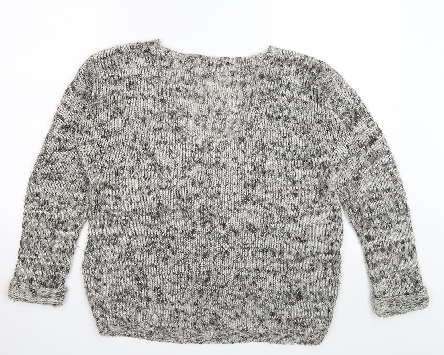 New Look Womens Grey  Knit Pullover Jumper Size S