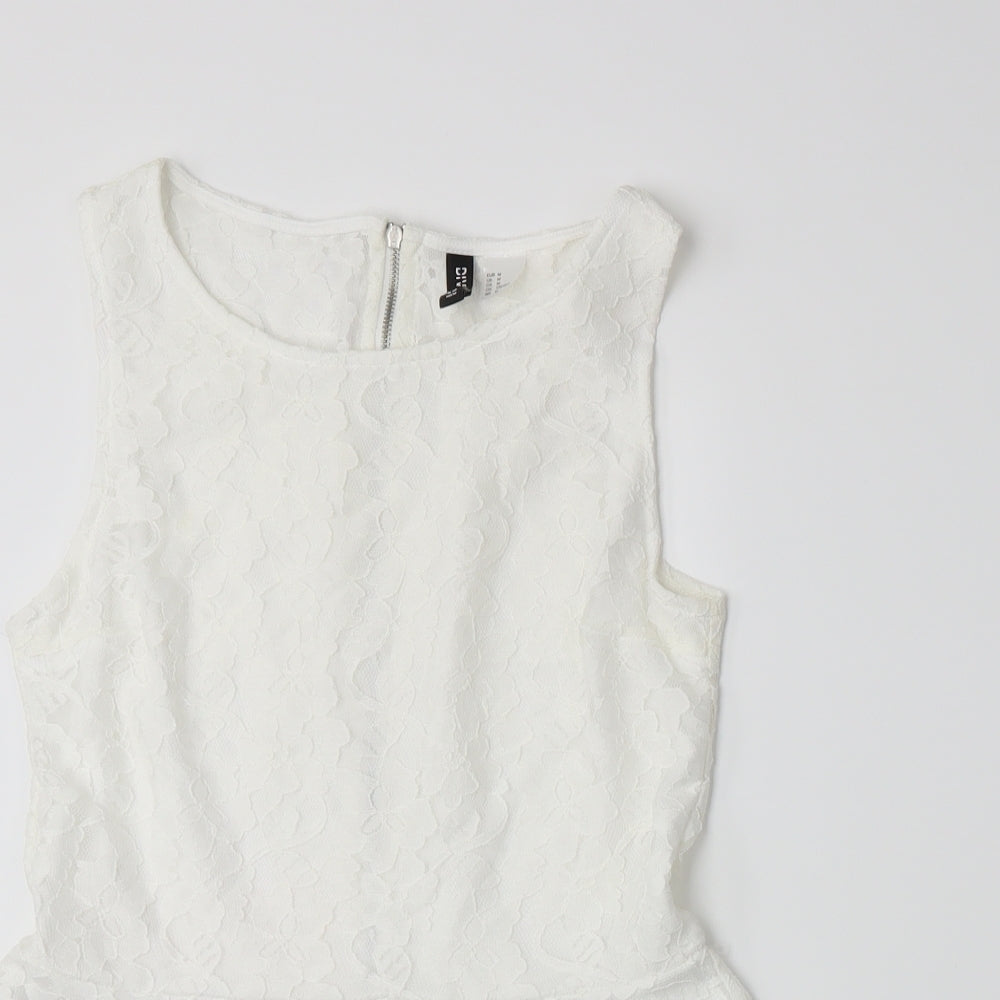 Divided by H&M Womens White   Basic Tank Size M