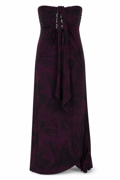Front view of Miss Posh women’s purple maxi, size UK 10